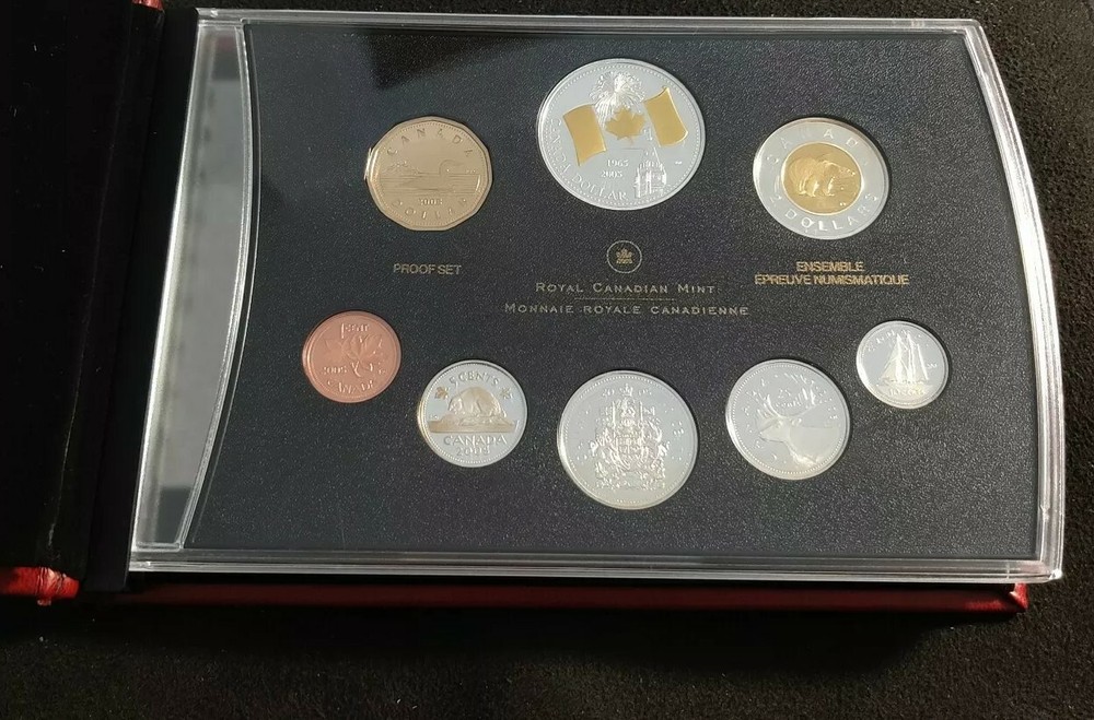 CANADA 2005 Silver Proof Set 8 Coins Flag Commemorative