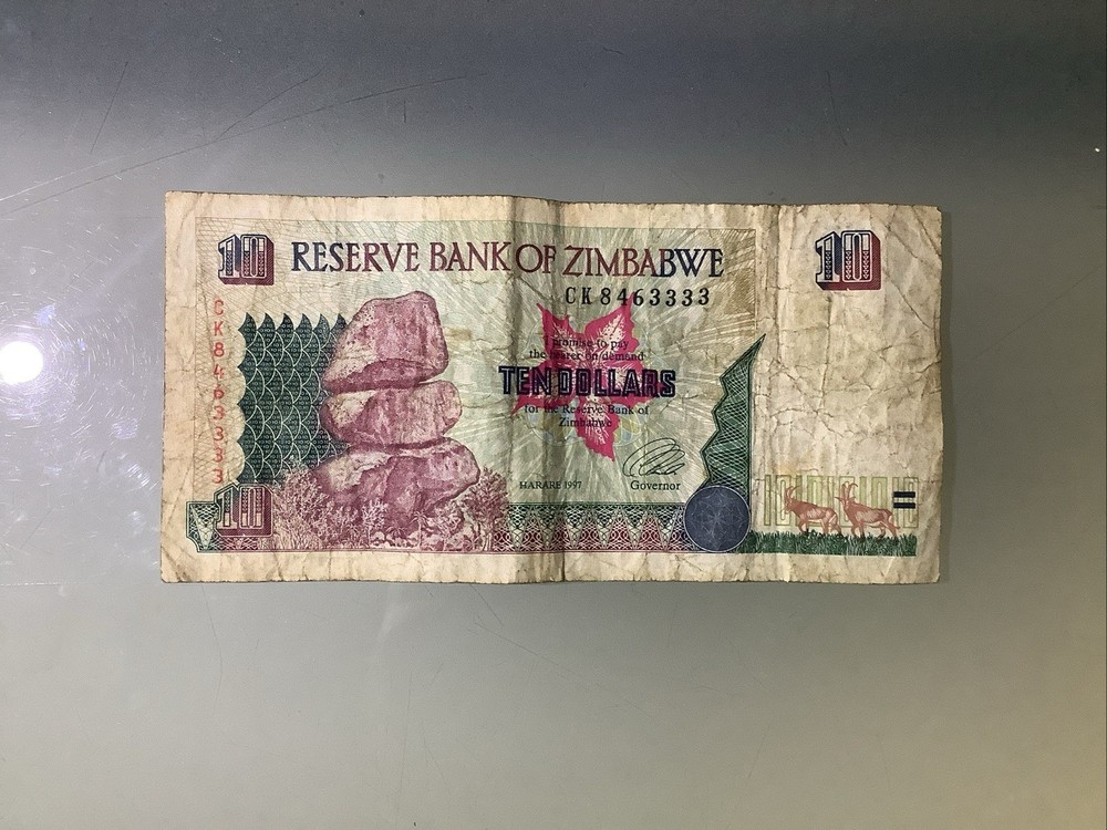 Zimbabwe 10 Dollars 1997 Circulated