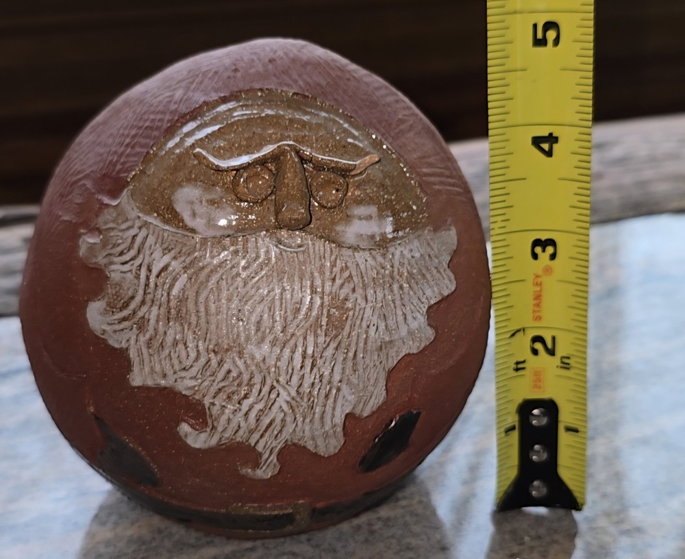 Studio Pottery Santa/gnome Earthenware signed And Dated 1980