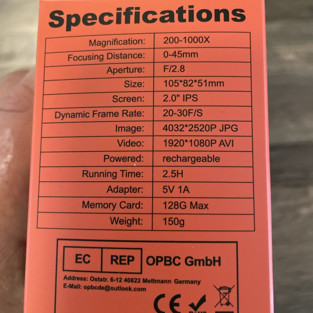 Handheld Microscope for Kids Screen Rechargeable Pocket Digital Microscopes With