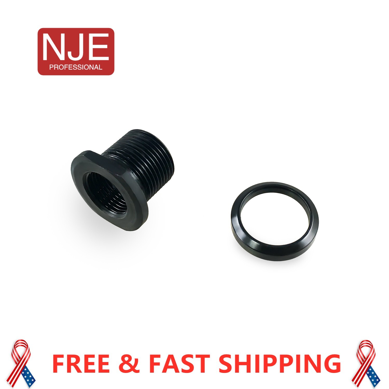 Thread Adapter 1/2 x 28 Thread Convert to 5/8x24 with Crush Washer Aluminum