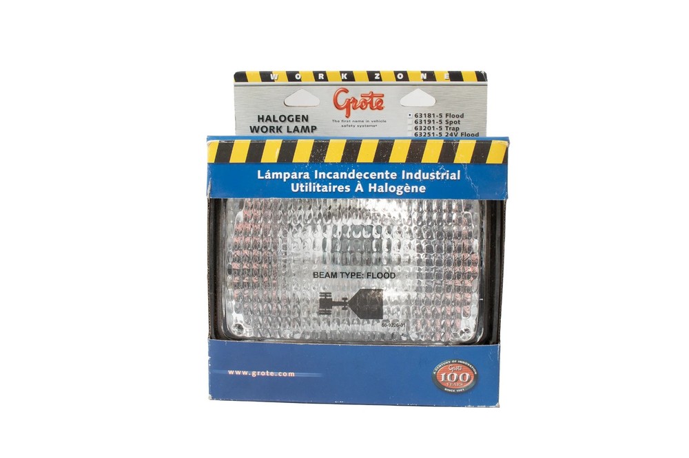 Grote 63181-5 FORWARD LIGHTING, CLEAR, FLOOD, HALOGEN WORK LAMP