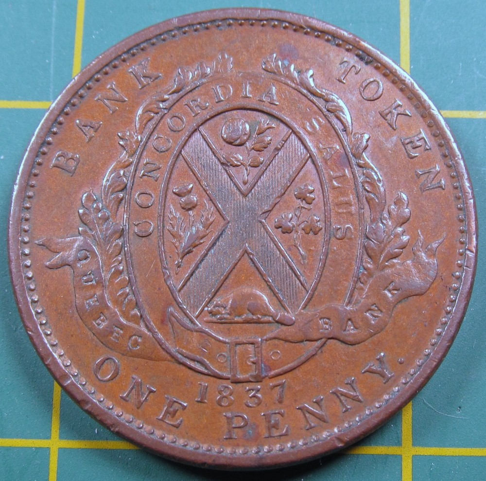 1837 Lower Canada One Penny Token - Habitant LC-9B2