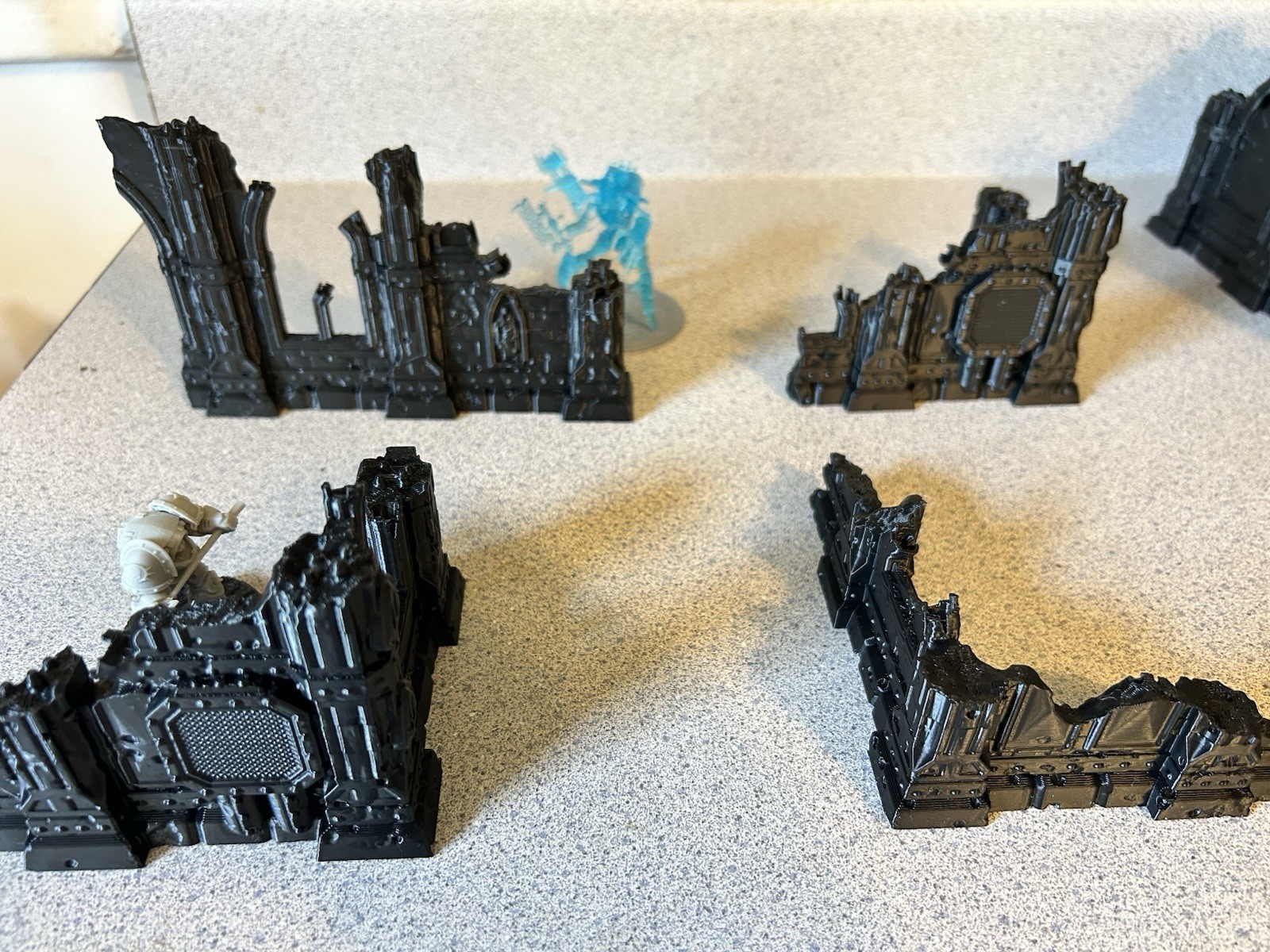 4 Piece Ruin Terrain Set Perfect For Warhammer 40k Kill Team Trench Crusade