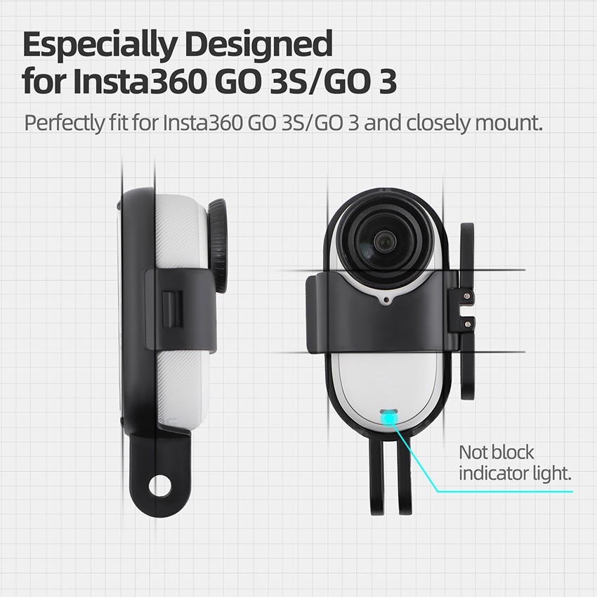 Foldable Vertical-Horizontal Mount Adapter for Insta360 GO 3S/GO 3