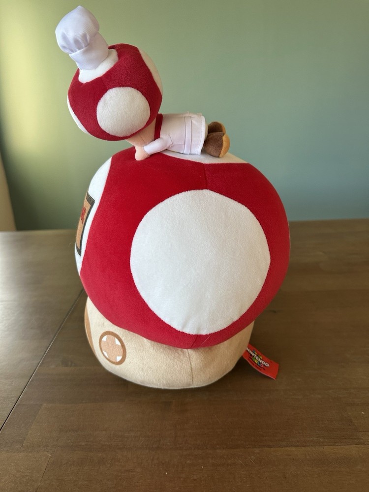 Universal Epic Universe Nintendo World Chef Toad Toadstool Cafe Plush Pillow