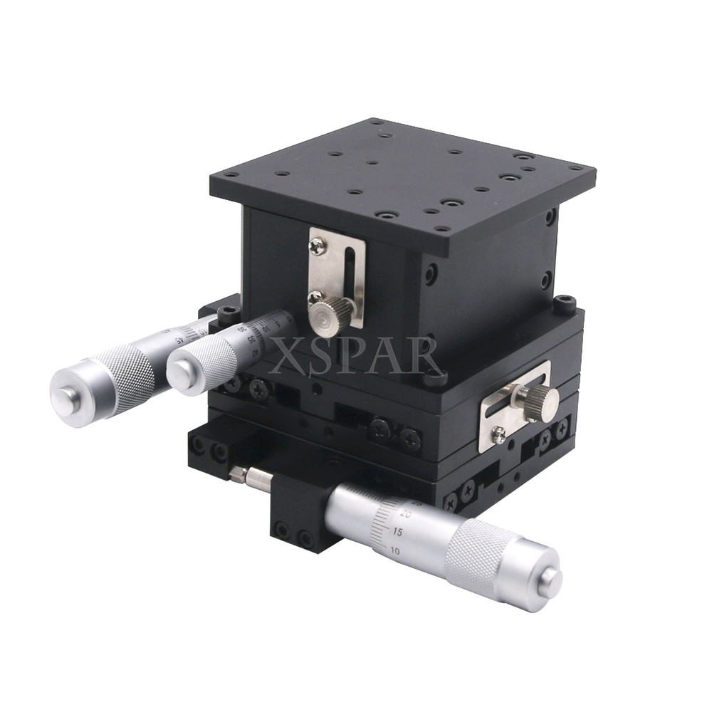 XYZ 3-Axis Manual Linear Stage 80x80mm Linear Stage w/Roller Bearing SEMXYZ-80