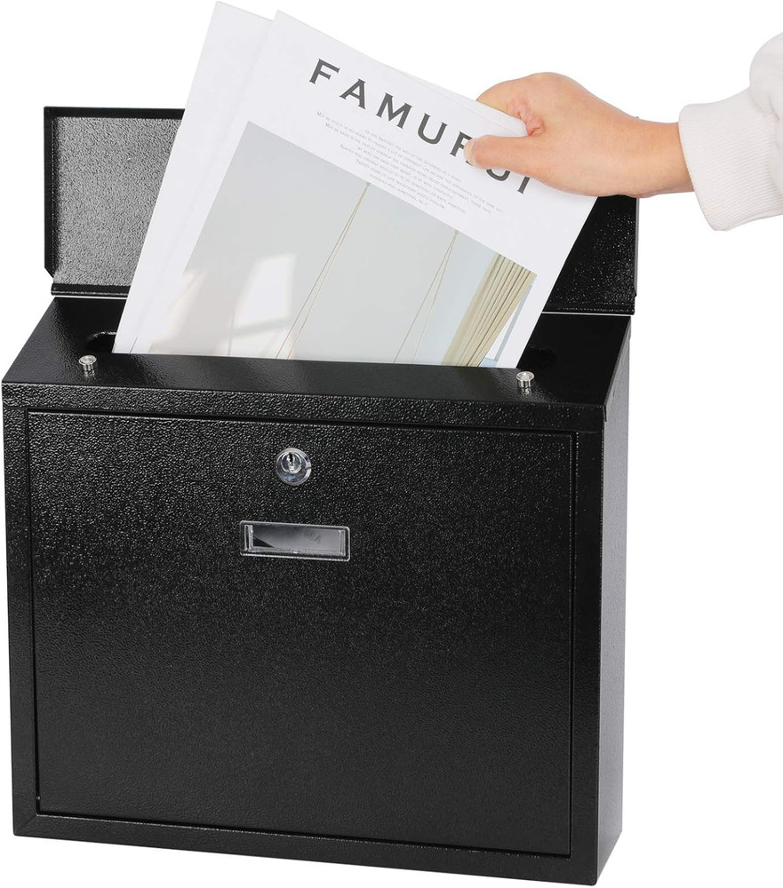 Mail Boxes with Key Lock,Locking Mailbox Wall Mounted,Security Mailbox with Lock