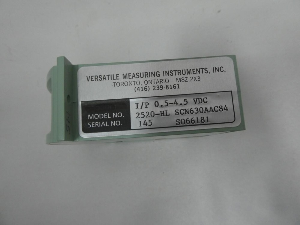 Versatile Measuring Instruments 2520-HL Panel Meter 0.5-4.57v-dc