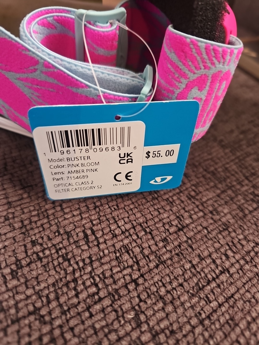 NEW Giro Buster Youth Medium Snow Sport Goggle Pink Bloom