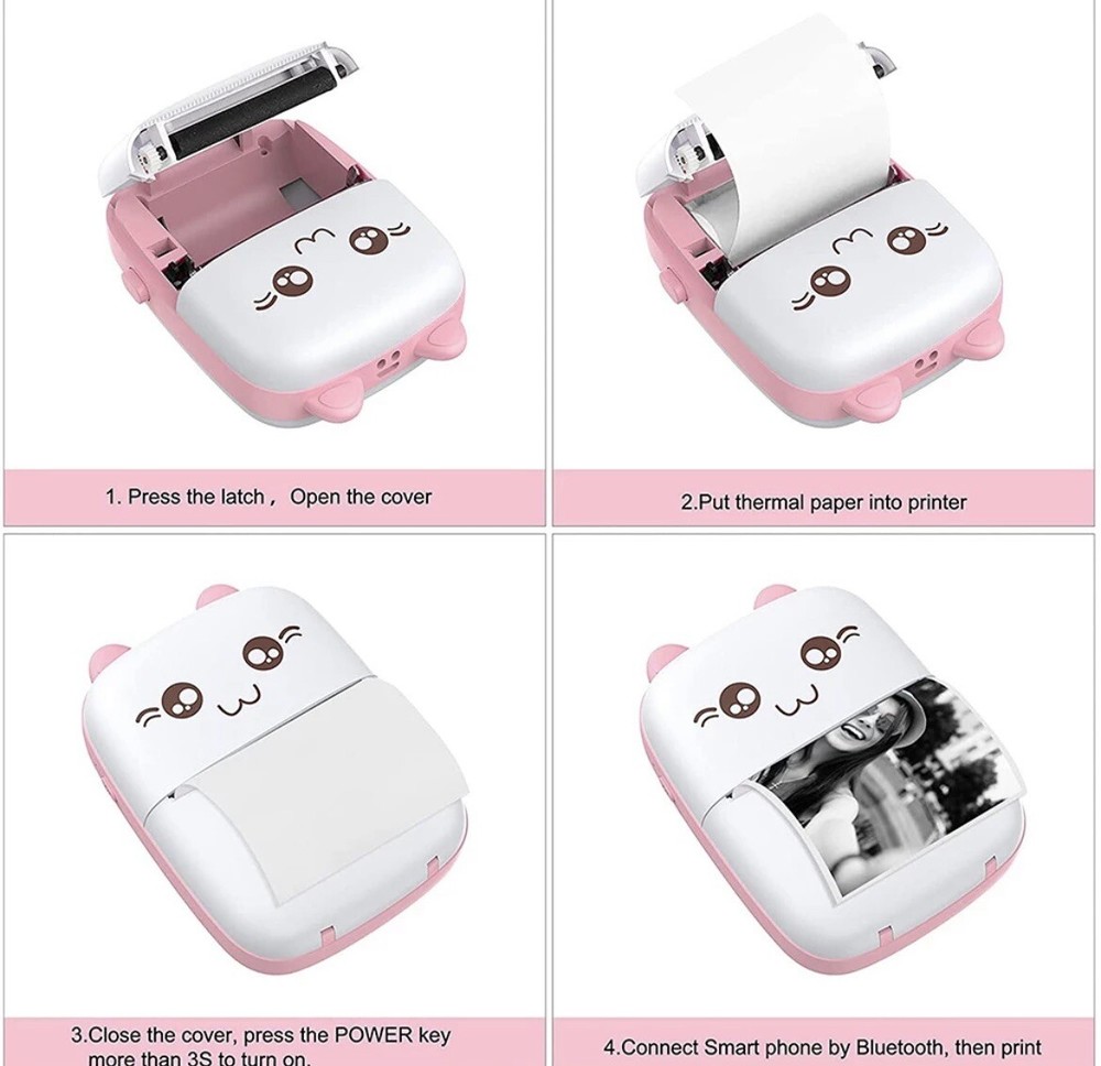 Meow Machine Mini Thermal Portable Printer Printing Wireless Android And IOS