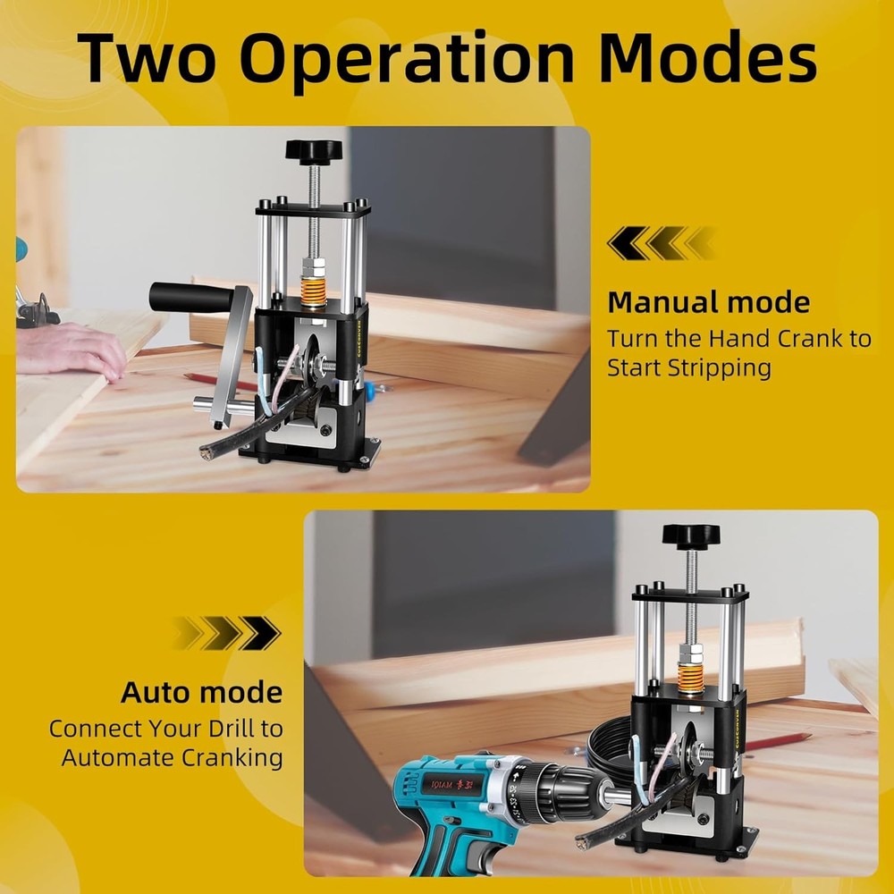 Wire Stripper Machine, 0.03-1 Inch Wire Stripping Machine with Hand Crank