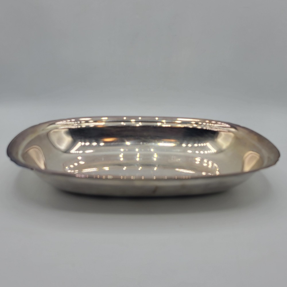 Reed & Barton Silver Plated Serving Tray #5001 Oval 10.5x7x1.5 Inches