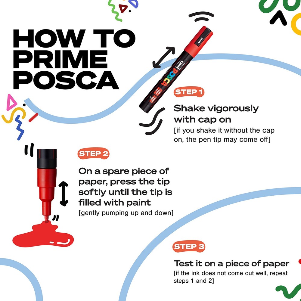 uni POSCA PC-5M Water-Based Paint Markers, Reversible Medium Tip, Warm