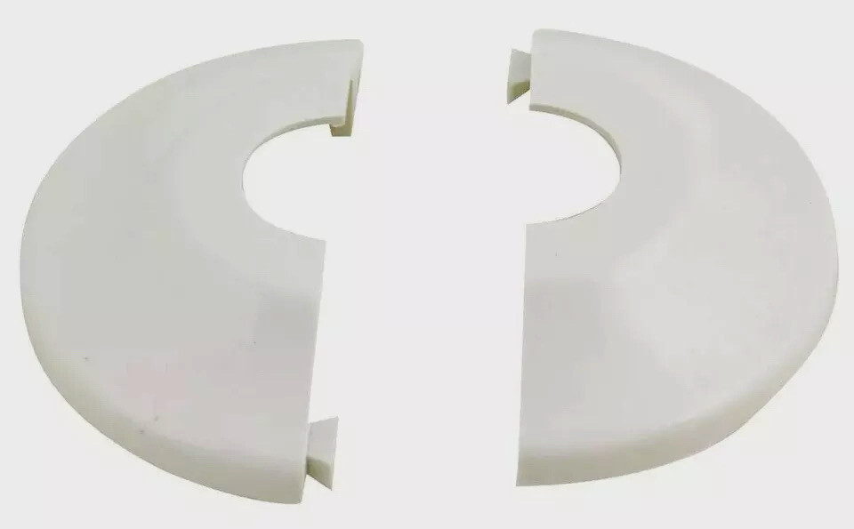 Replacement Split Fire Sprinkler Plastic Escutcheon White- 1/2" IPS