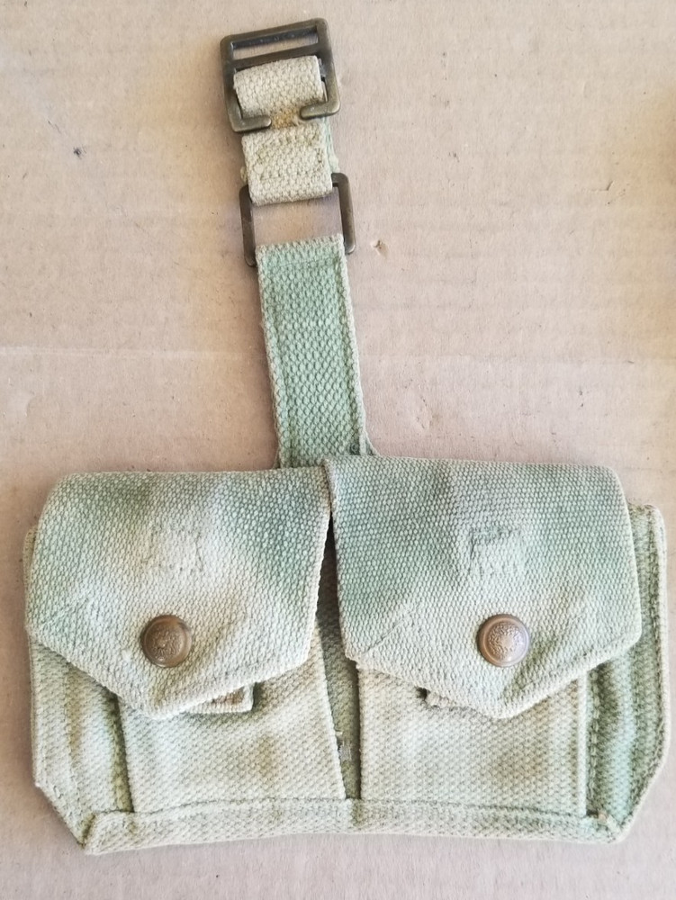 British Army Pattern 37 Web Brace Adapter & Ammo Pouch Original WW2