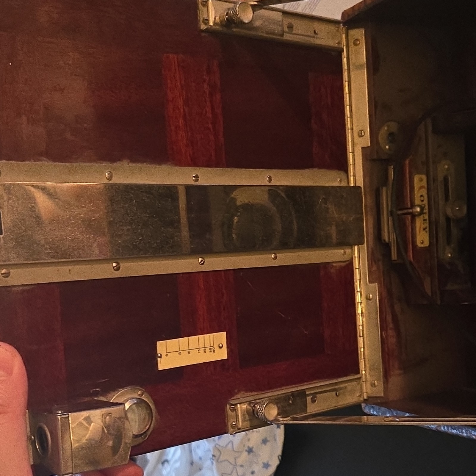 Conley Safety Vintage Brown Box Camera with Leather Case