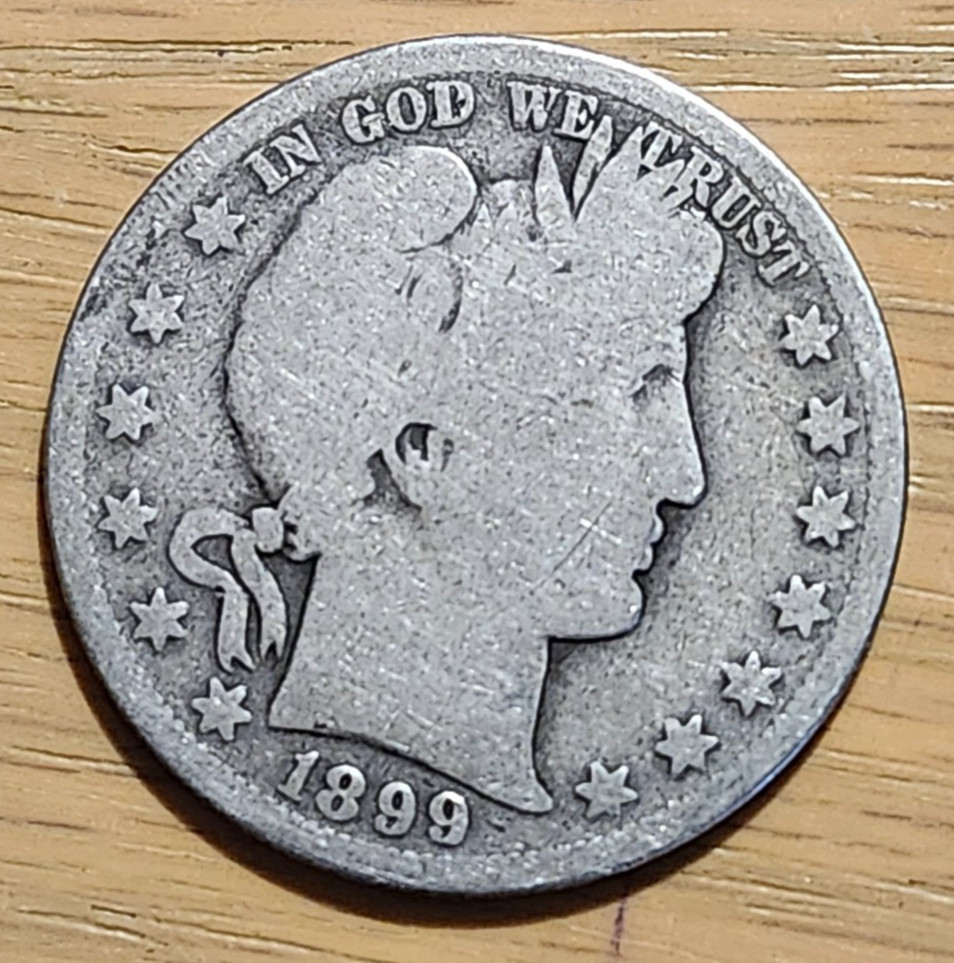 90% SILVER 1899 S BARBER HALF #2