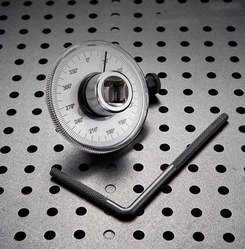 1/2 Inch Torque Wrench Angle Gauge Tool, 360° Adjustable 1/2" Drive Torque meter
