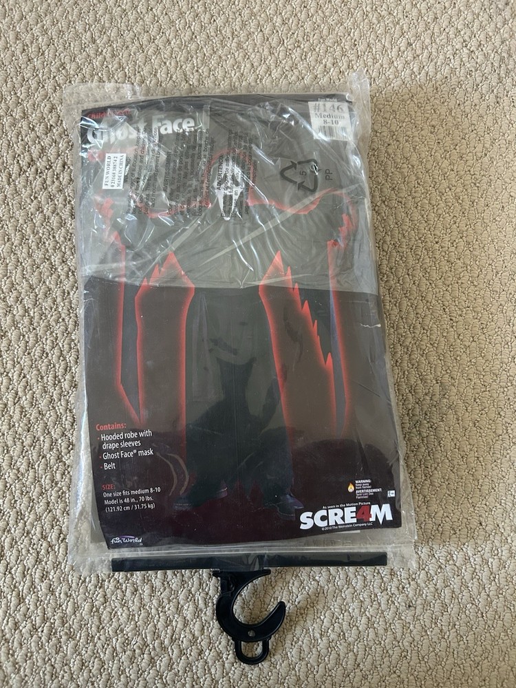 Ghostface Scream Costume with Light-Up Mask