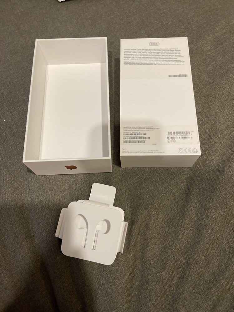 Apple iPhone 7 Plus Rose Gold 32 GB Empty BOX ONLY---BOX ONLY!