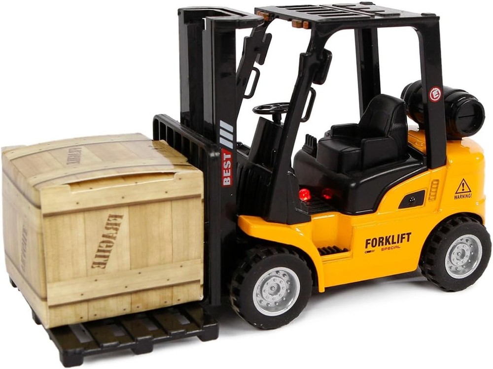 forklift pull-back 14 cm yellow/black