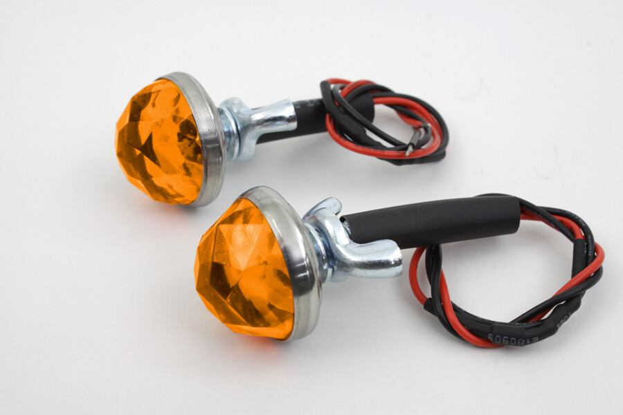 1" Amber LED Reflector Set for Harley or Custom Application