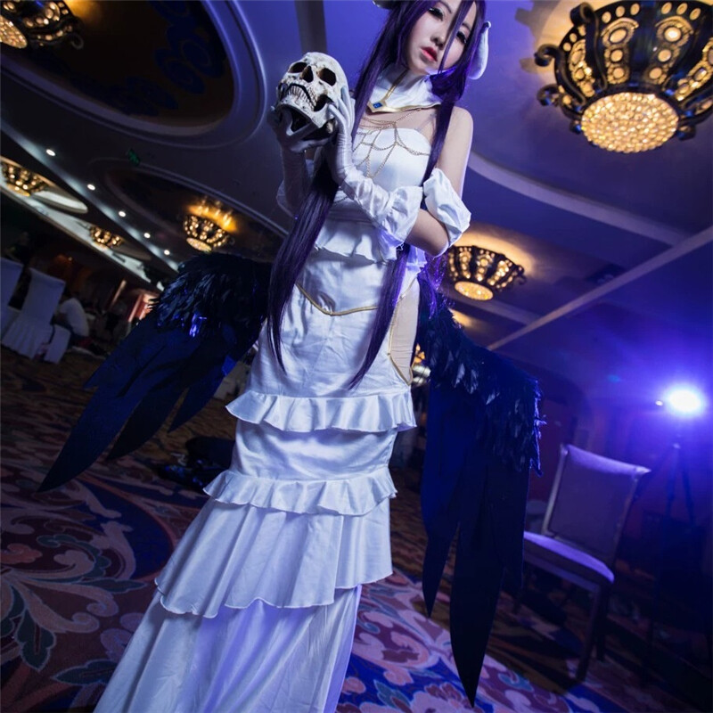 Anime Overlord Albedo Wings Foldable Cosplay Props Handmade Costume Accessories