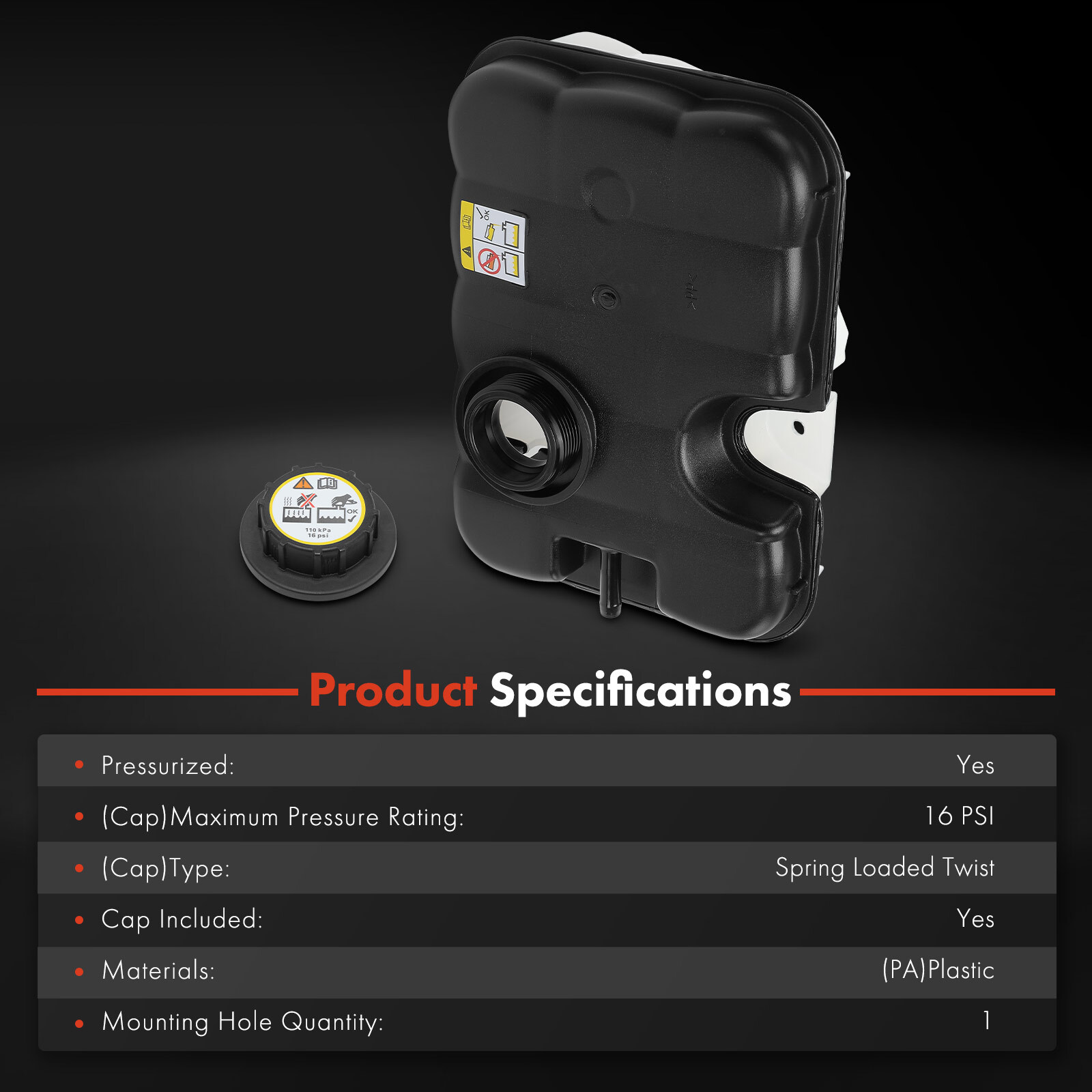 Engine Coolant Reservoir w/ Cap for Ford Crown Victoria Lincoln Town Car Mercury