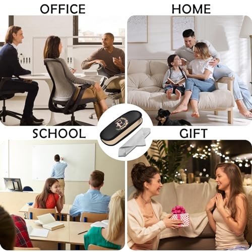 Eyeglasses Case Hard Shell Initial Letter Protective Case for Glasses Letter-e