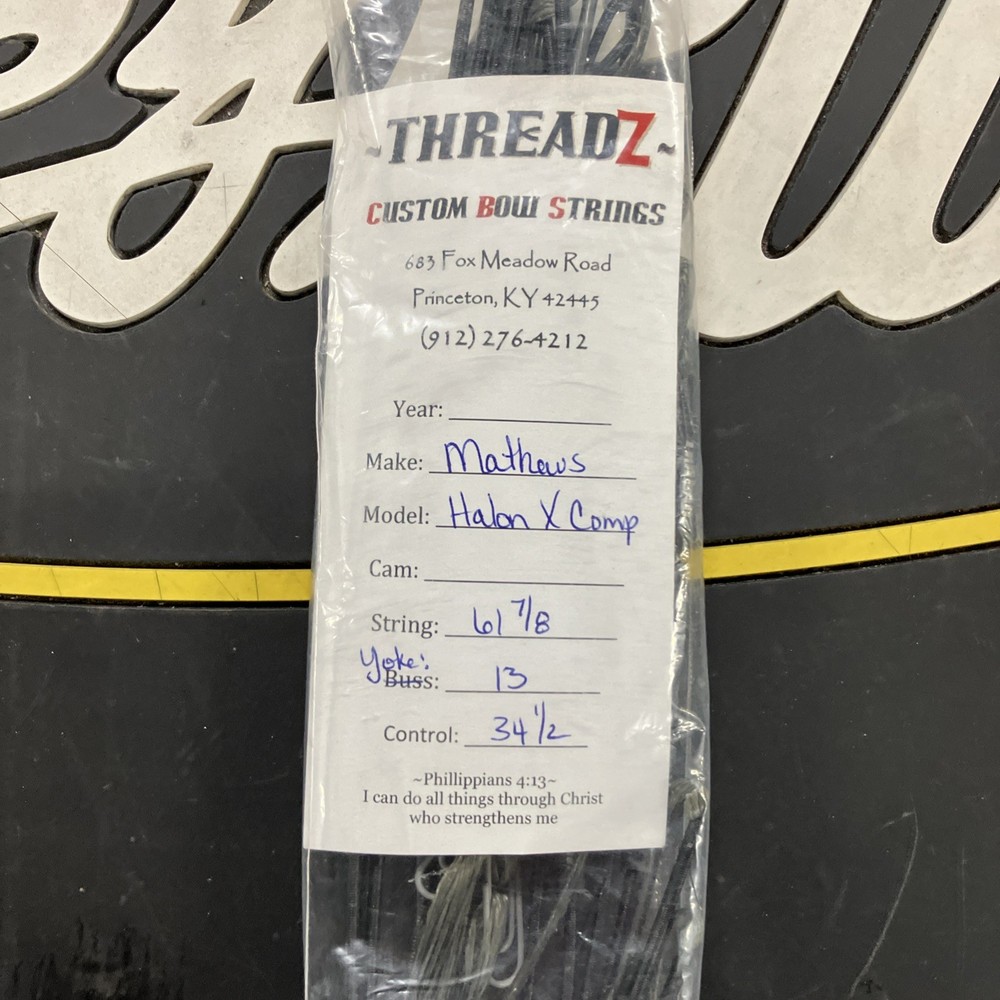 MATHEWS HALON X STRING AND CABLE THREADZ BRAND NEW