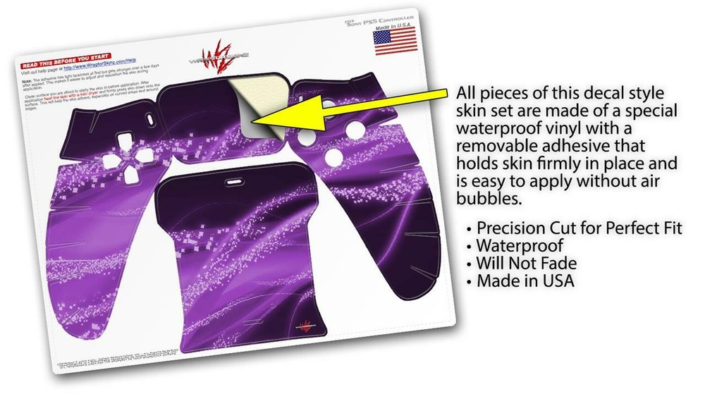 Skin Sony PS5 Controller Mystic Vortex Purple