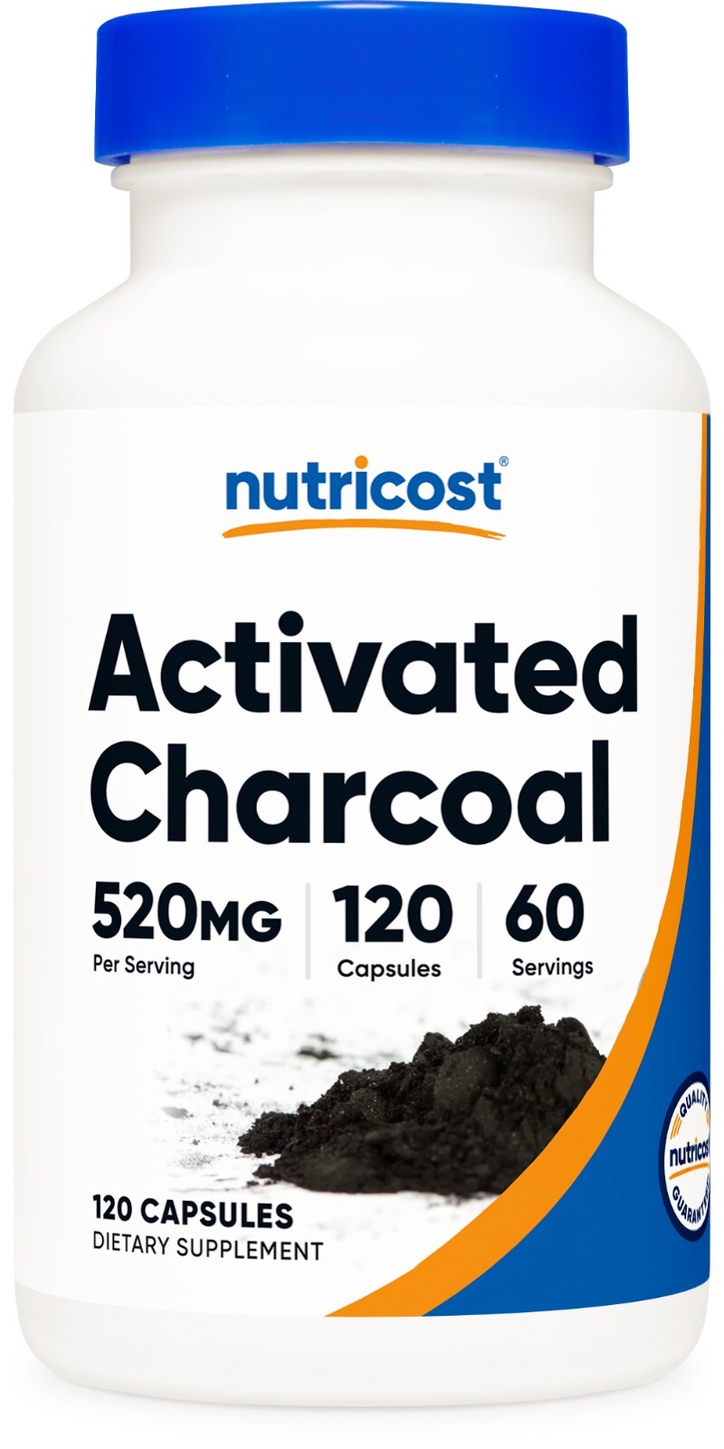 Nutricost Activated Charcoal 120 Capsules, 520mg - Quality Activated Charcoal