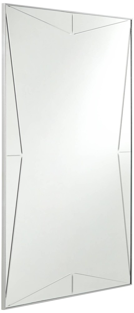 Possini Euro Relevei Silver 26" x 39" Rectangular Wall Mirror