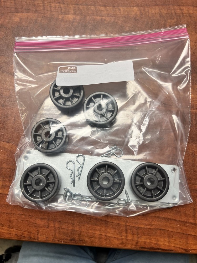 Sealy ease king Adjustable Base Roller Guide Wheel & Pin Set plus hardware