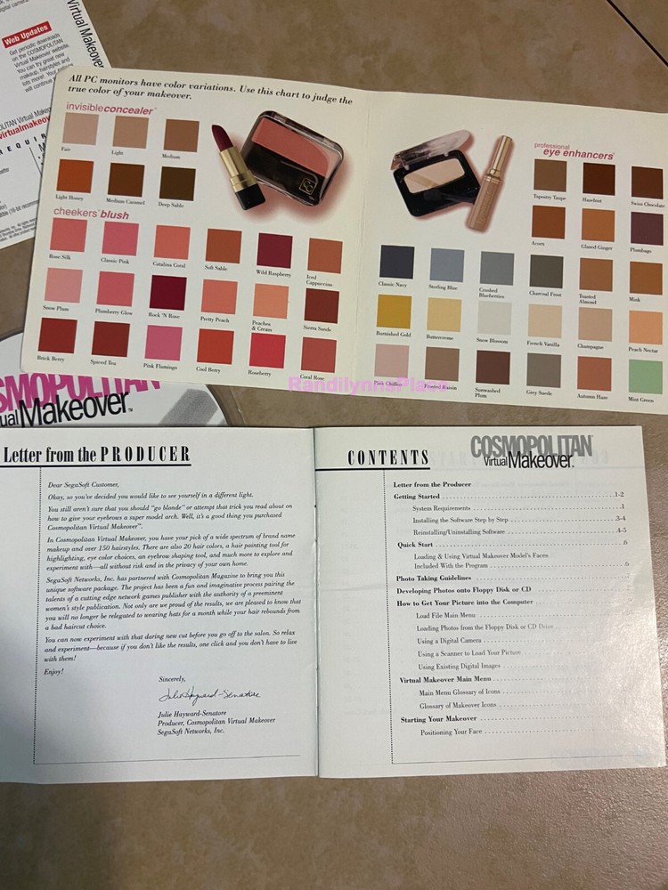 Cosmopolitan Virtual Makeover PC CD-ROM 2000 Segasoft MAC-Windows 95/98