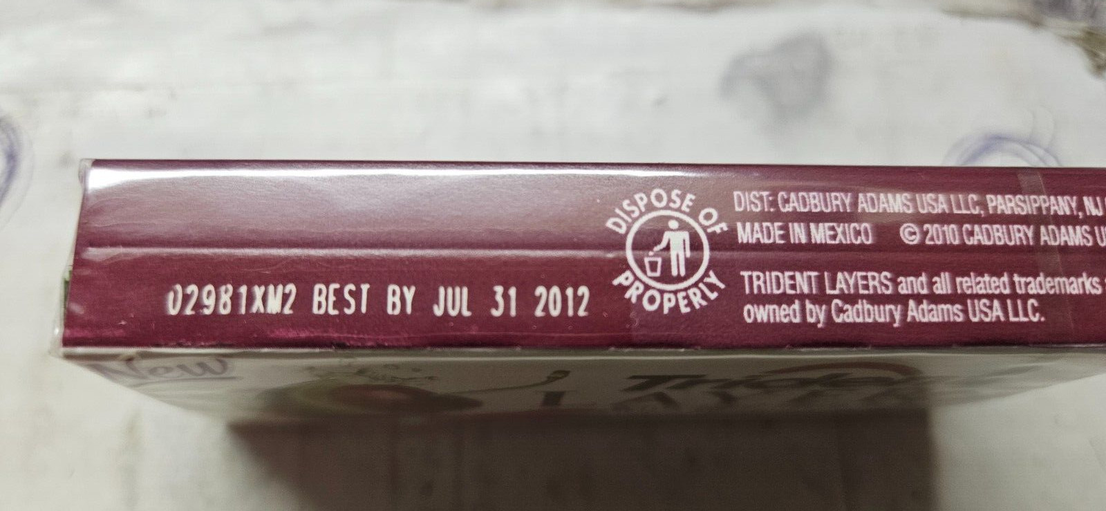 Trident Layers Sweet Cherry Island Lime Single pack Discontinued Collectible OOS