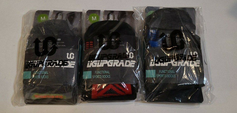 3 Pack UGUpgrade Functional Sports Socks Size Medium