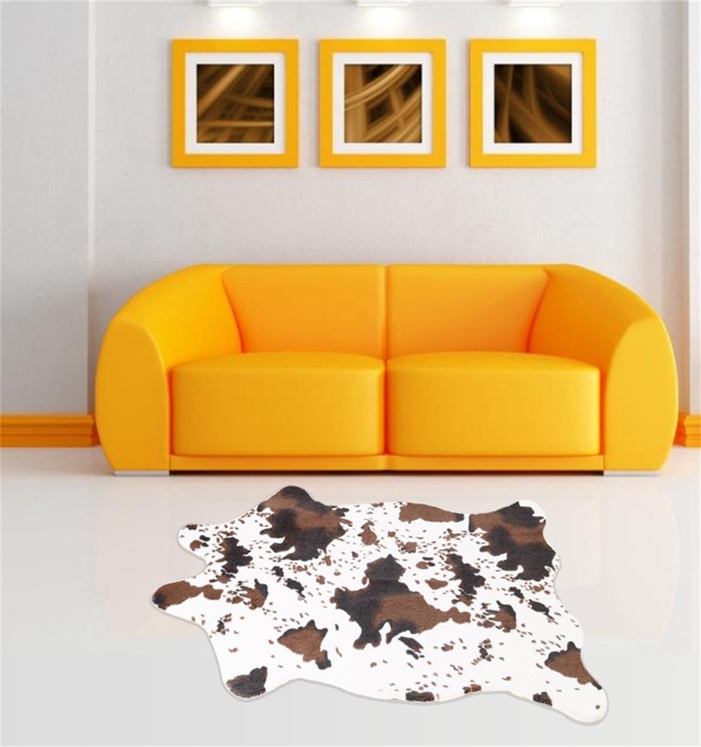 COWHIDE RUGS Area Rugs Cow Skin Hide COWHIDE 3.6x2.5 Feet Faux Leather Carpe