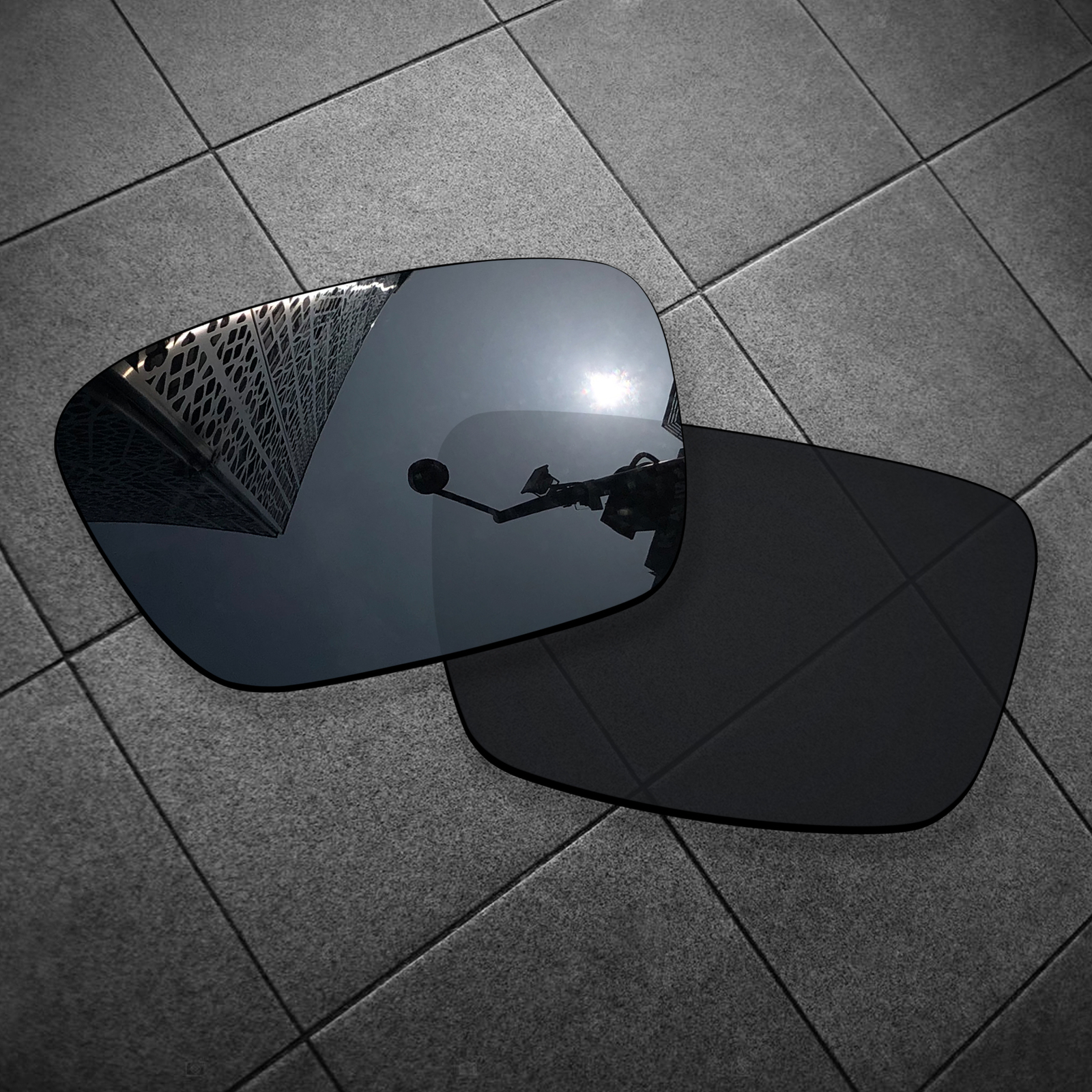 2 Pairs POLARIZED Replacement Lenses for-Oakley Fuel Cell OO9096 Black + Silver