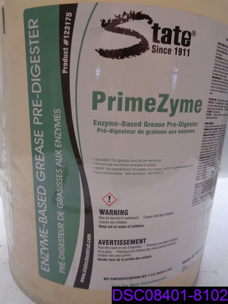 State PrimeZyme 5 Gallon Enzyme-Based Grease Pre-Digester