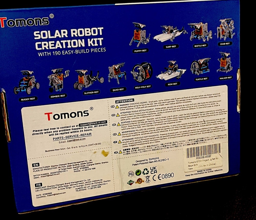 Tomons NEW Solar Powered Robot Creation Kit Science educational Learning FASTSHP