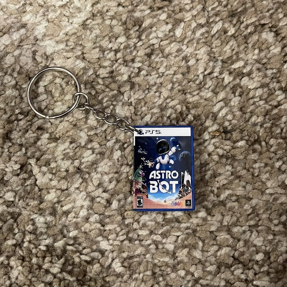Custom Astro Bot PS5 Case Resin Keychain Handmade