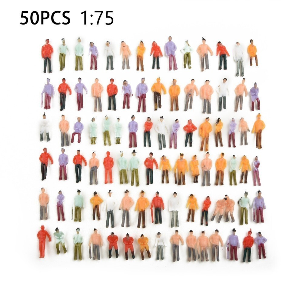 People Model 1:75 50 PCS/package 50Pcs Figures Mixed Batch Model Painted