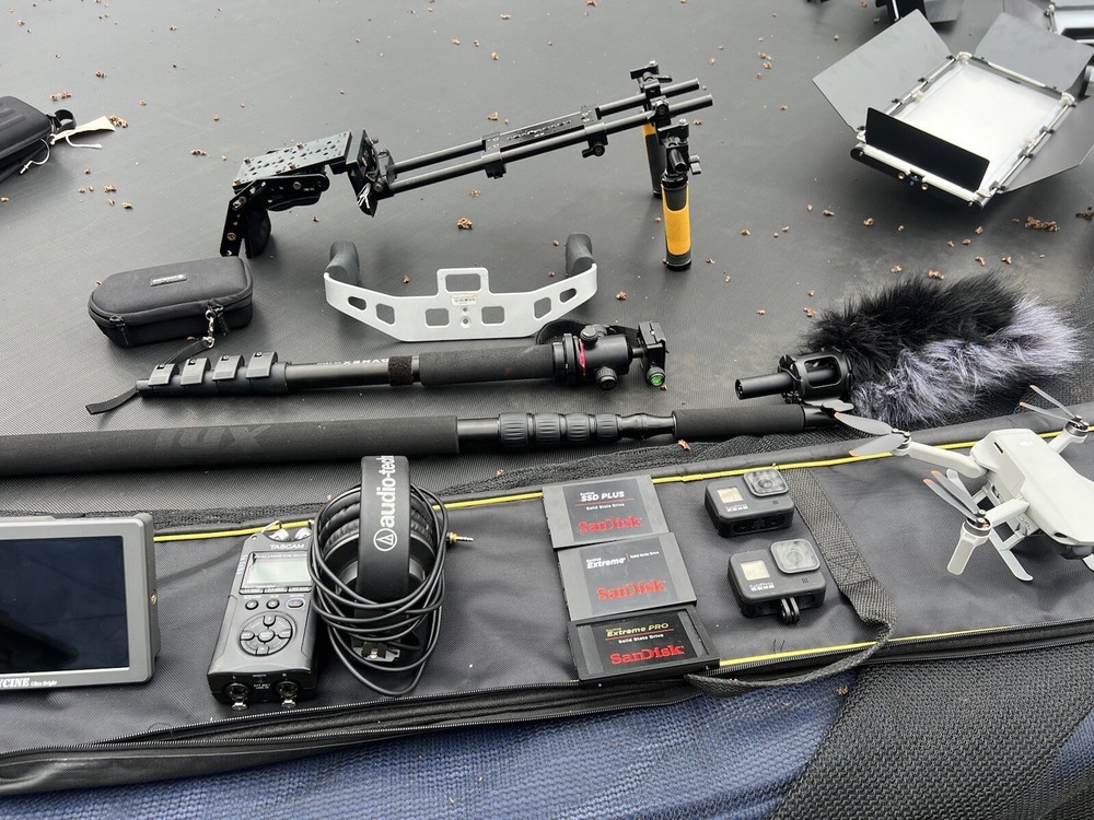 Professional filming gear.