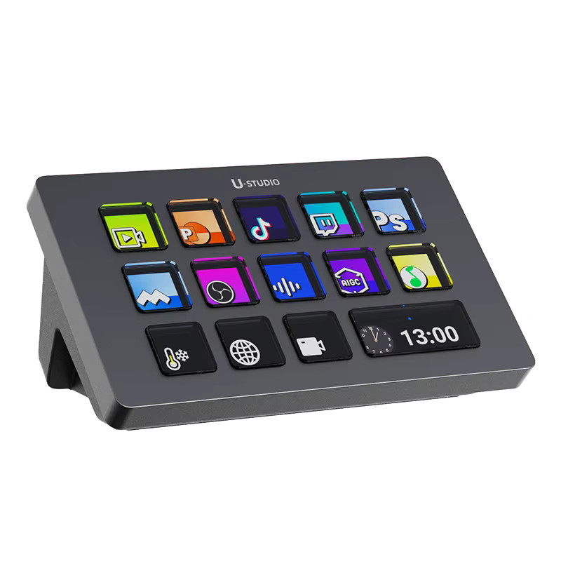 Stream Deck Keyboard 13 LCD Keys All Customizable for Gaming Boardcast Streamin