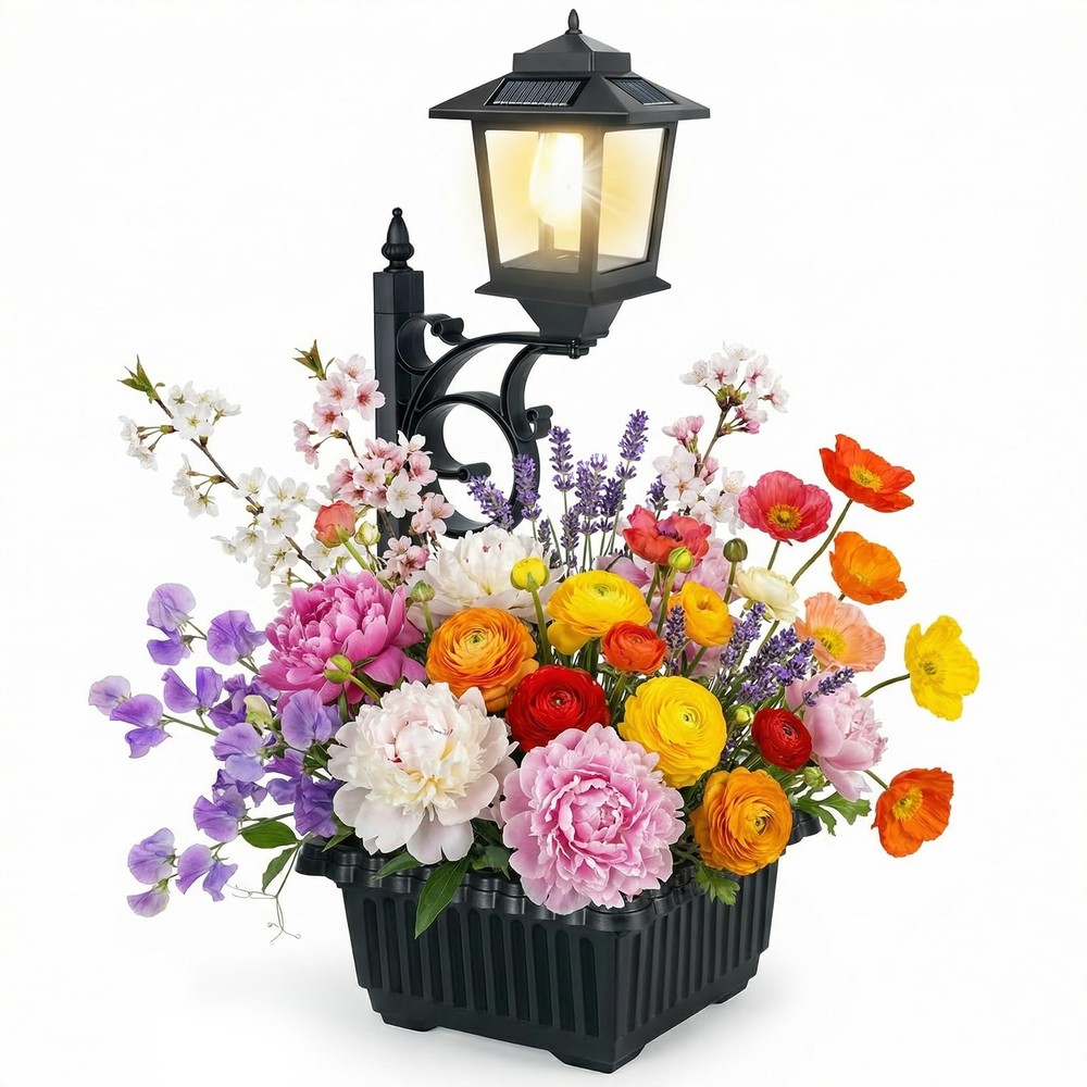 Pasamic Solar Lamp Post Light Outdoor Waterproof