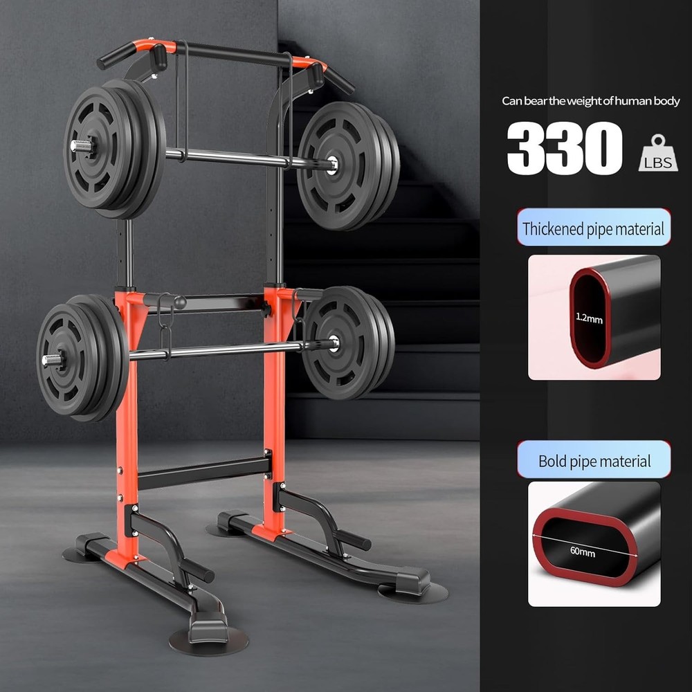 Dip Station for Home Gym - Strength Training Pull-Ups & Dips, 330Lbs Capacity