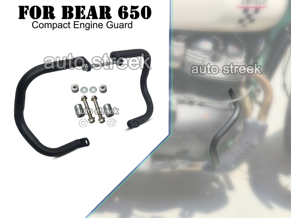 Fit For Royal Enfield Bear 650 "Compact Engine Guard Black"