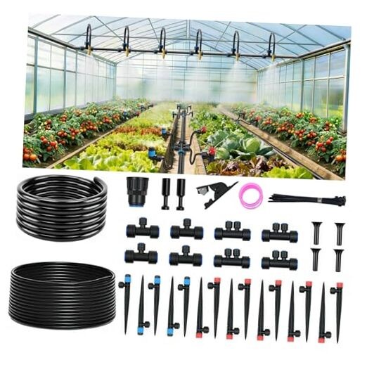 Drip Irrigation Kit for Garden, Automatic Watering System with Quick 60FT